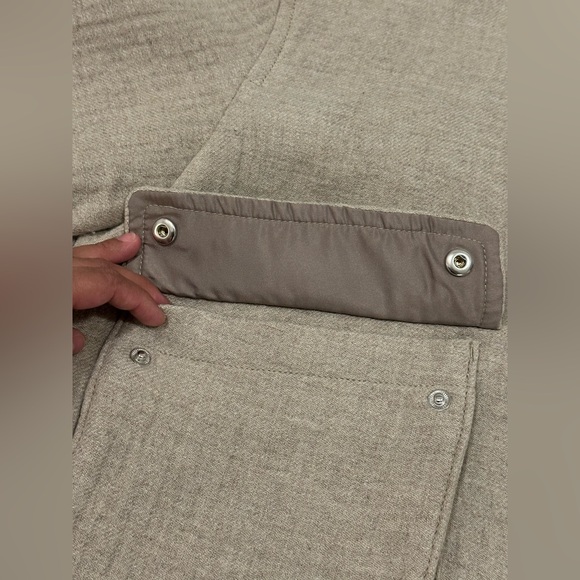 Madewell Clairmont Crop Jacket Women’s S Wool Blend Oversized Barn Jacket Beige - Picture 8 of 15